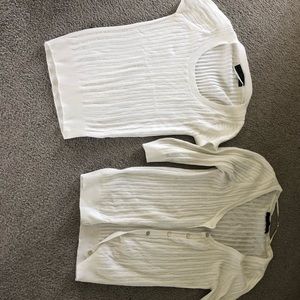 Stylish Zara knit top & 3/4 sleeve cardigan